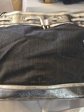 Céline Dion Metallic Trim Back Pack - Black & Silver